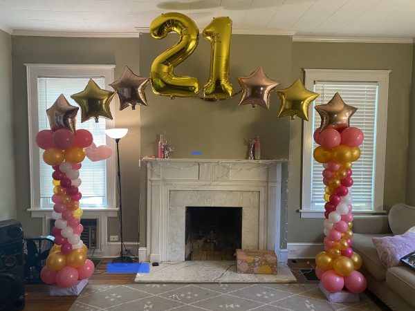 #212 Helium Center Star Arch on Two Columns - Image 2