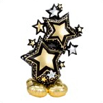 Black and Gold Star Cluster Airloon